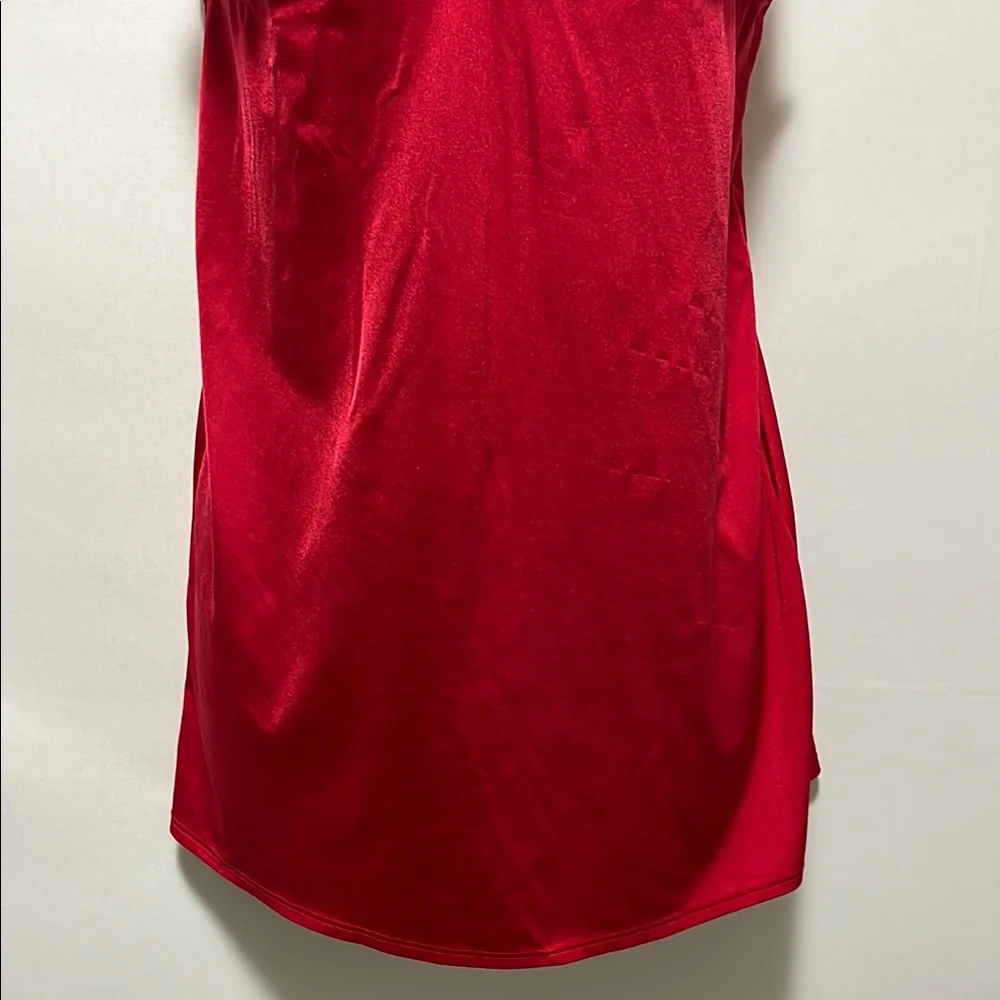 La SENZA Red Satin And Lace Chemise / Slip Dress - Picture 4 of 6